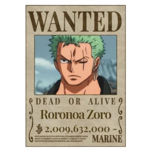 Wanted Zoro One Piece Poster 8/6 poster (A4 size)