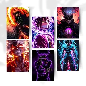 Perfect Anime Posters Wall Art Decor - A4 Size, Pack of 6